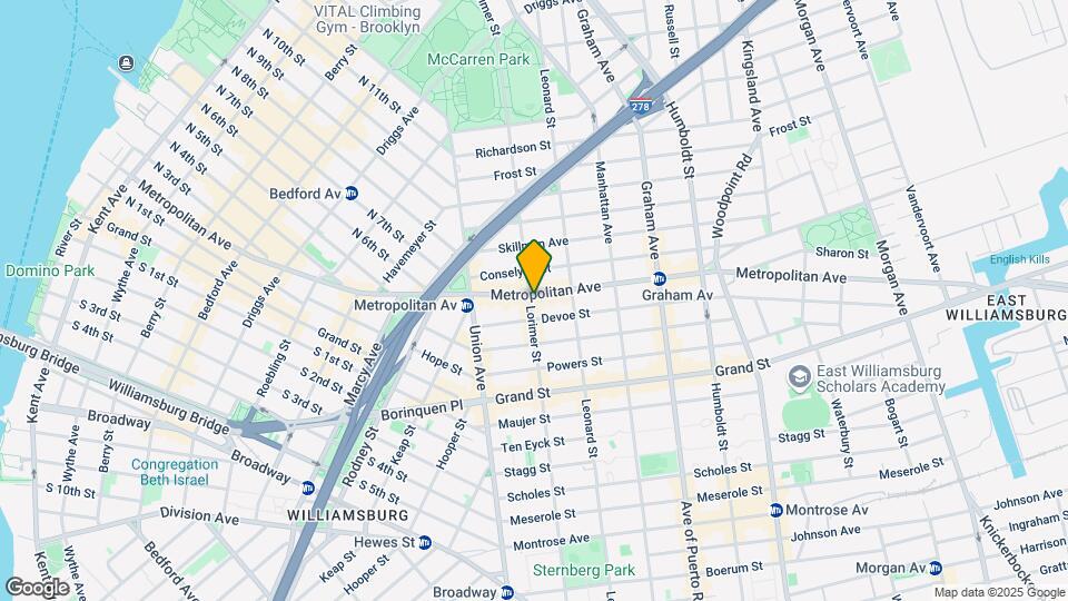 566 Lorimer St Mapa y Detalles de la Ubicación