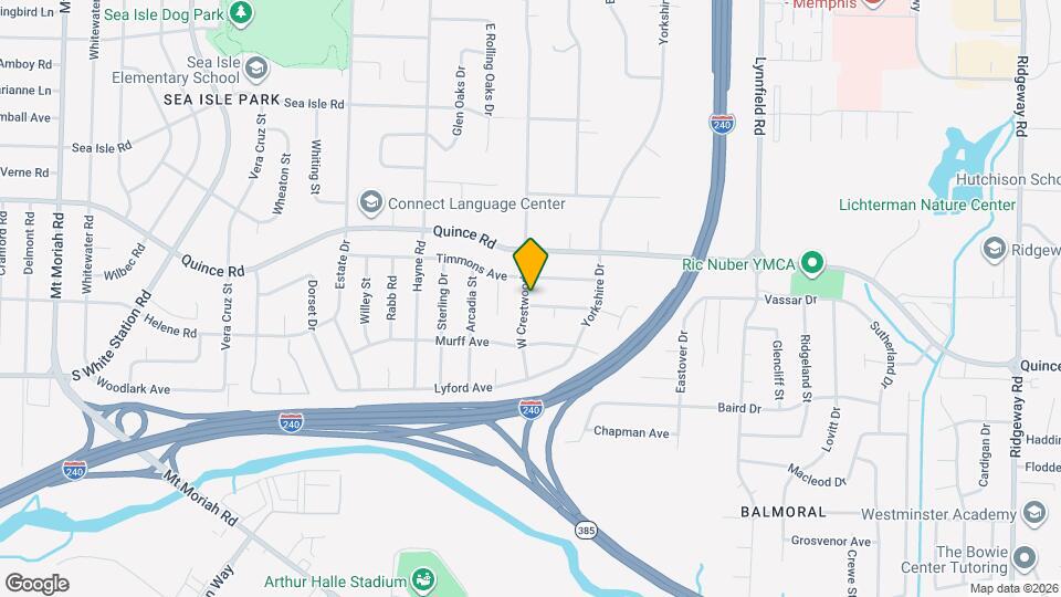 1592 W Crestwood Dr Map and Location Details