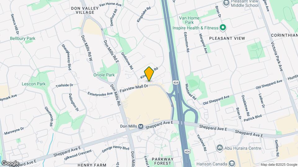 150 Fairview Mall Dr Map and Location Details