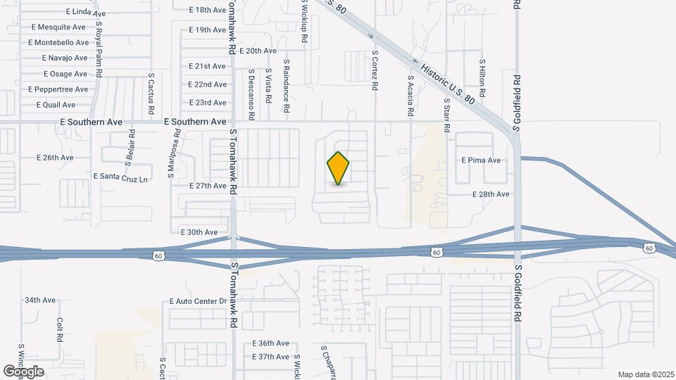 2180 E Cochise Ave Map and Location Details