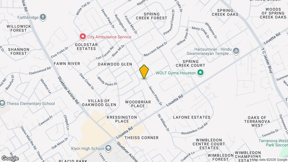 17035 Seven Pines Dr Map and Location Details