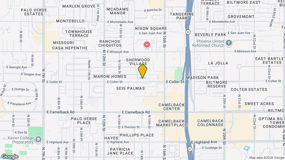 1412 E Colter St Map and Location Details