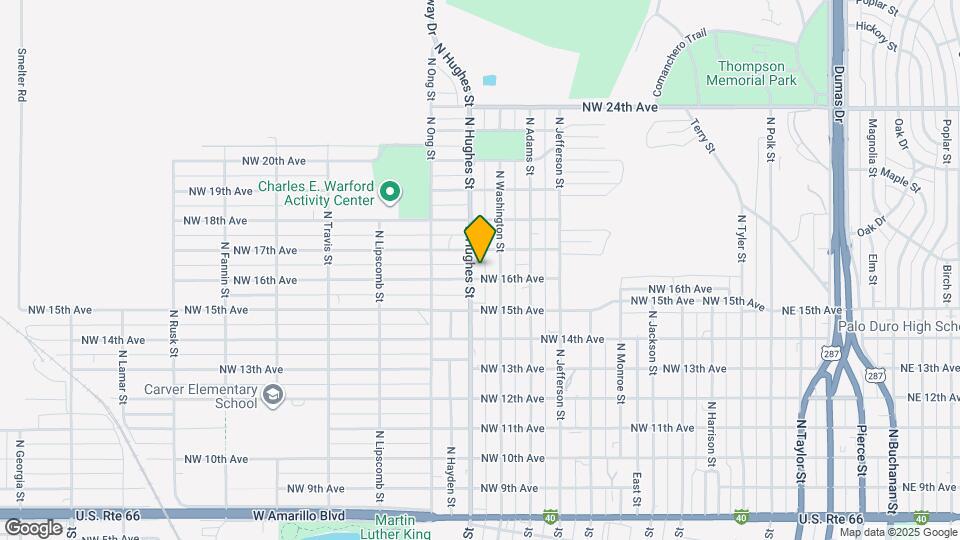 1602 N Hughes St Mapa y Detalles de la Ubicación