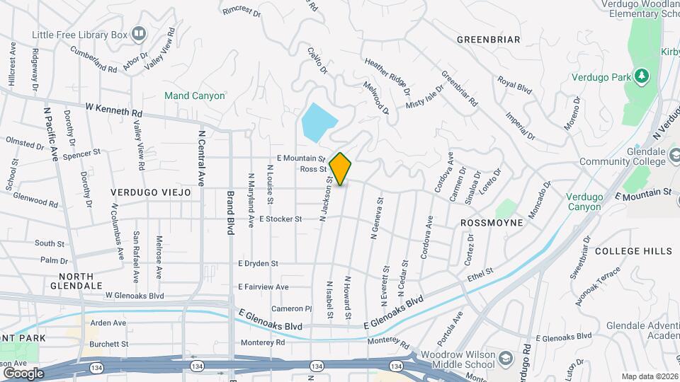 1233 N Isabel St Map and Location Details
