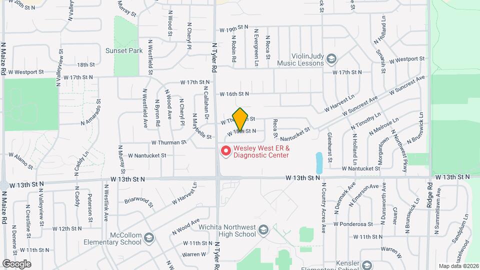 8605 W 15th St N Map and Location Details