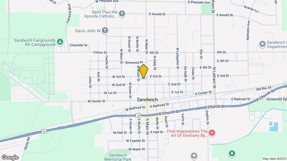 213 N Main St Map and Location Details