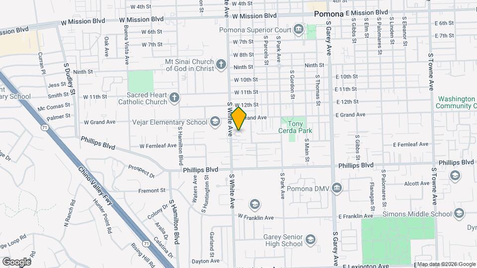 1360 S White Ave Map and Location Details