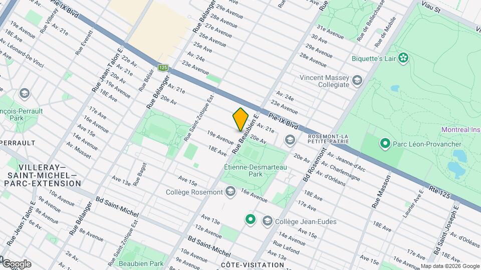 3907 Beaubien Rue E Map and Location Details