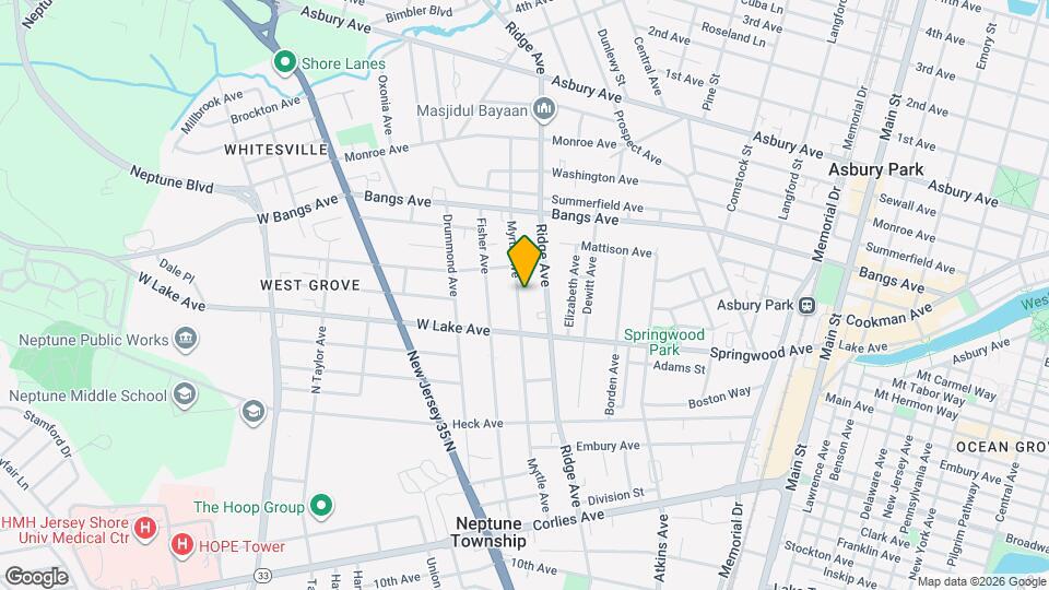 328 Myrtle Ave Map and Location Details