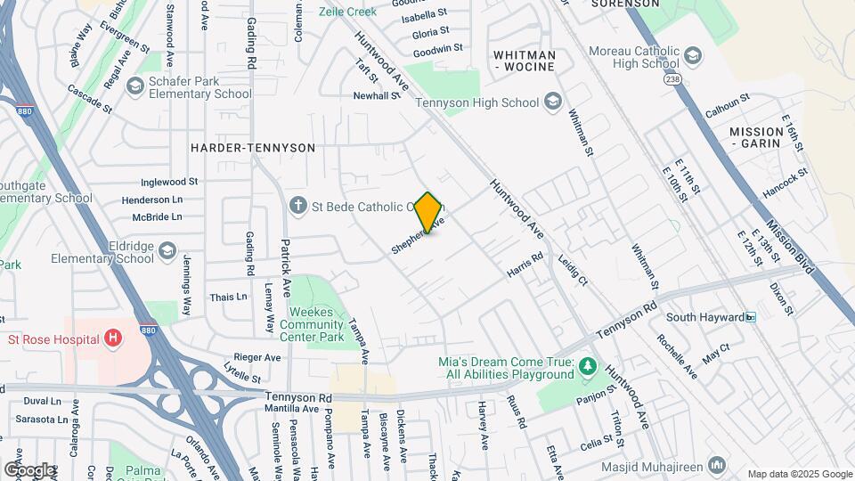542 Shepherd Ave Mapa y Detalles de la Ubicación