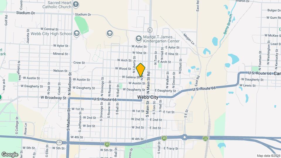 314 N Webb St, Unit B Map and Location Details