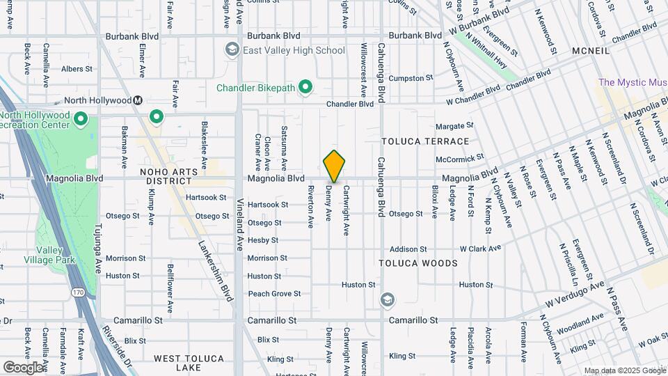 5160 Denny Ave Mapa y Detalles de la Ubicación