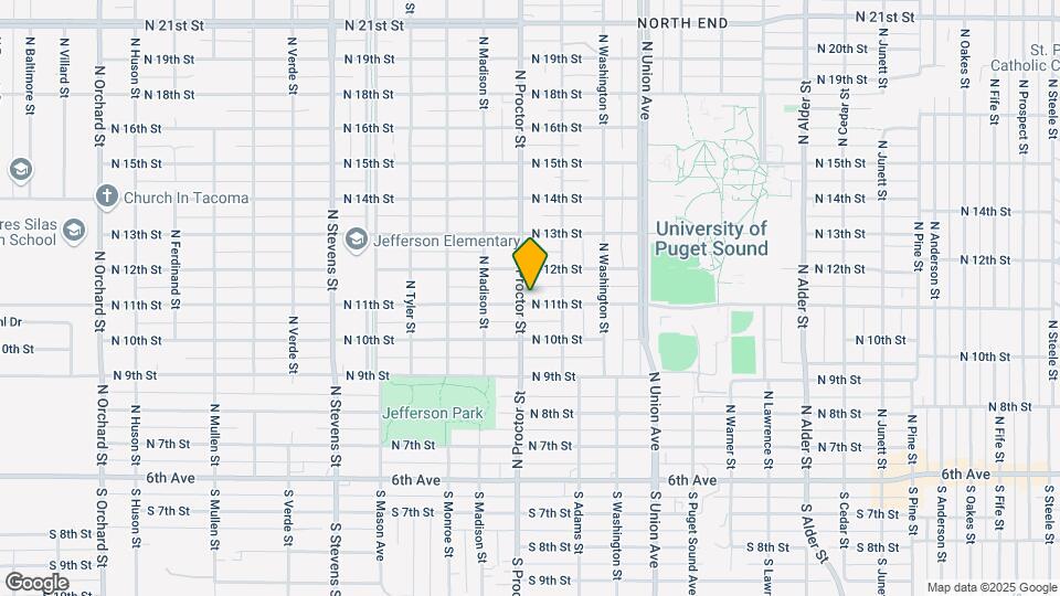 1101 N Proctor St Map and Location Details