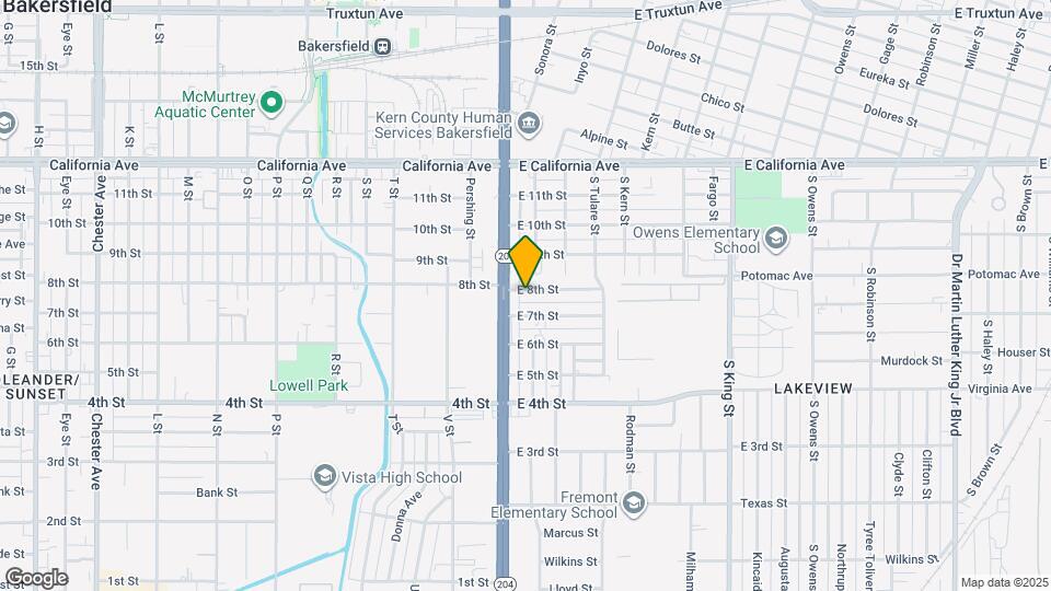 105 E 8th St Map and Location Details