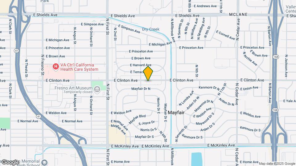 3442 E Clinton Ave Mapa y Detalles de la Ubicación
