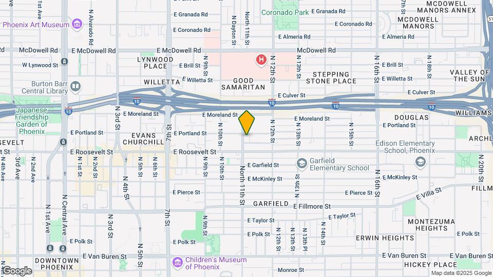 1027 North 11th St Map and Location Details