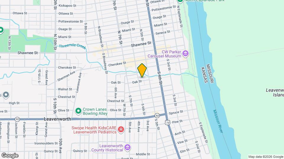522 Oak St Mapa y Detalles de la Ubicación