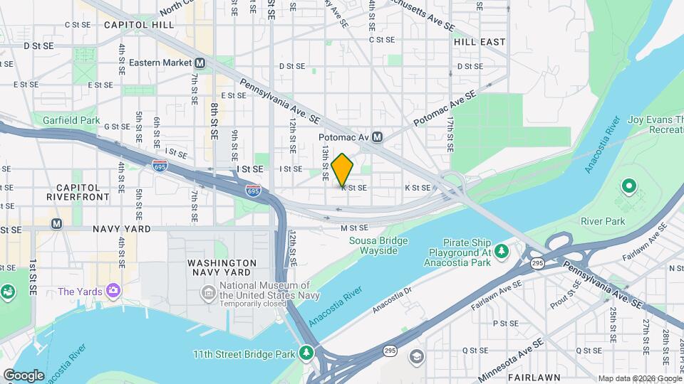 1323 K St SE Map and Location Details