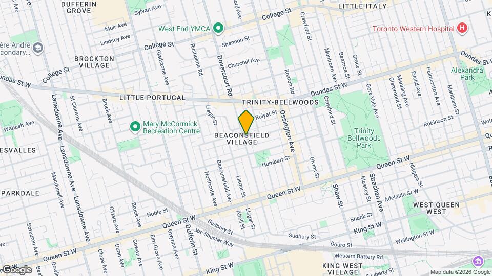 211 Dovercourt Rd Map and Location Details