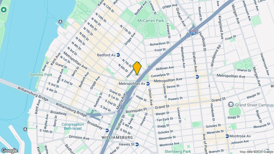 285 N Sixth St Map and Location Details