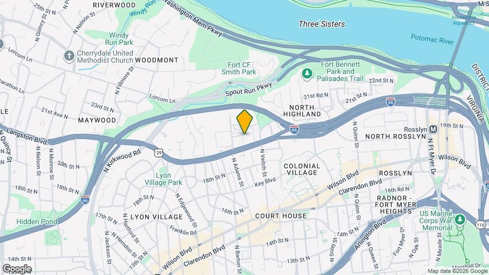 1849 N Uhle St Map and Location Details