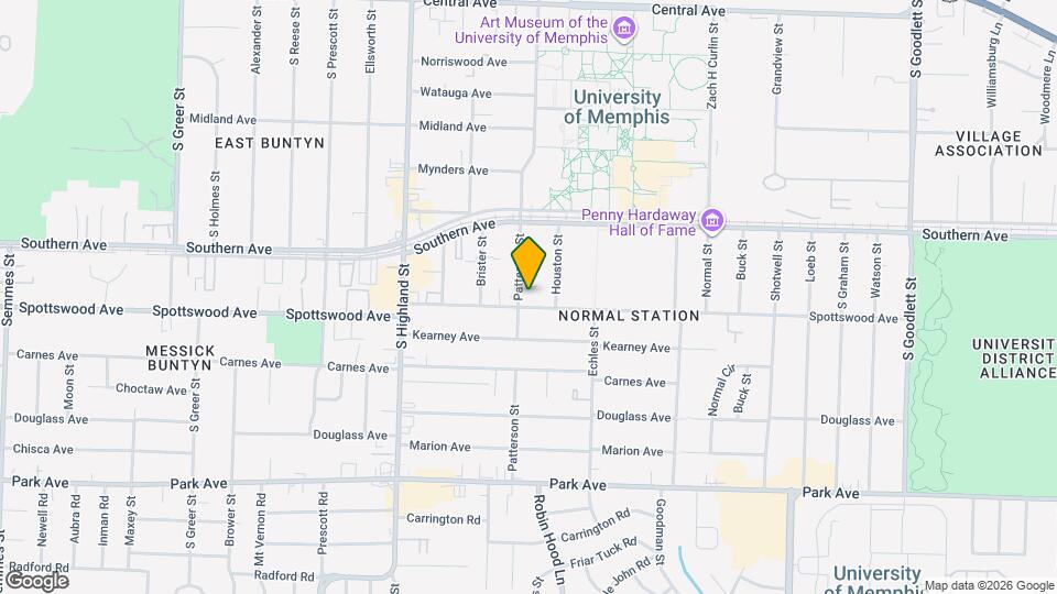 3646 Spottswood Ave Mapa y Detalles de la Ubicación