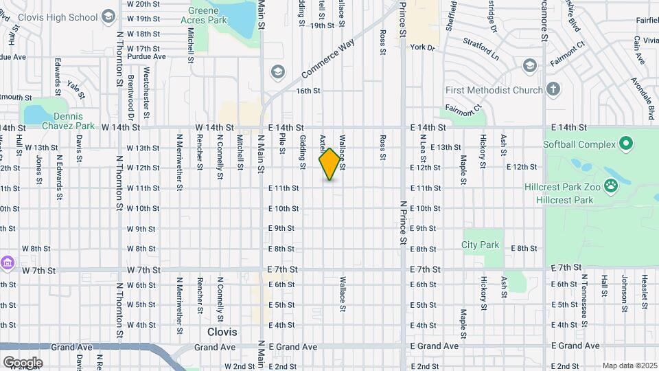 1101 Axtell St Map and Location Details