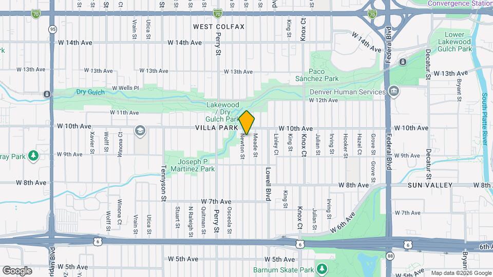 950 Newton St, Unit A Map and Location Details