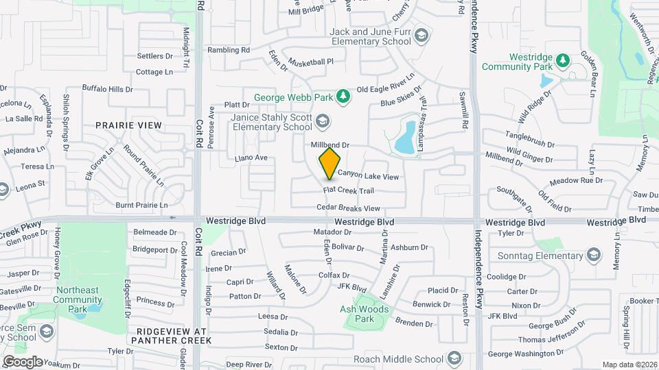 10436 Flat Creek Trail Map and Location Details