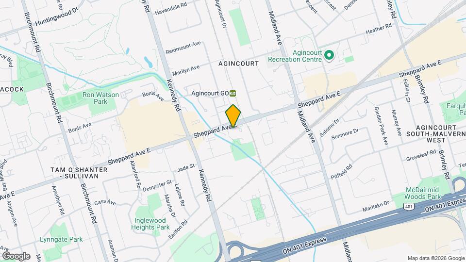 4091 Sheppard Ave E, Unit 2007 Map and Location Details