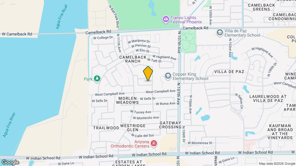 10904 W Minnezona Ave Mapa y Detalles de la Ubicación