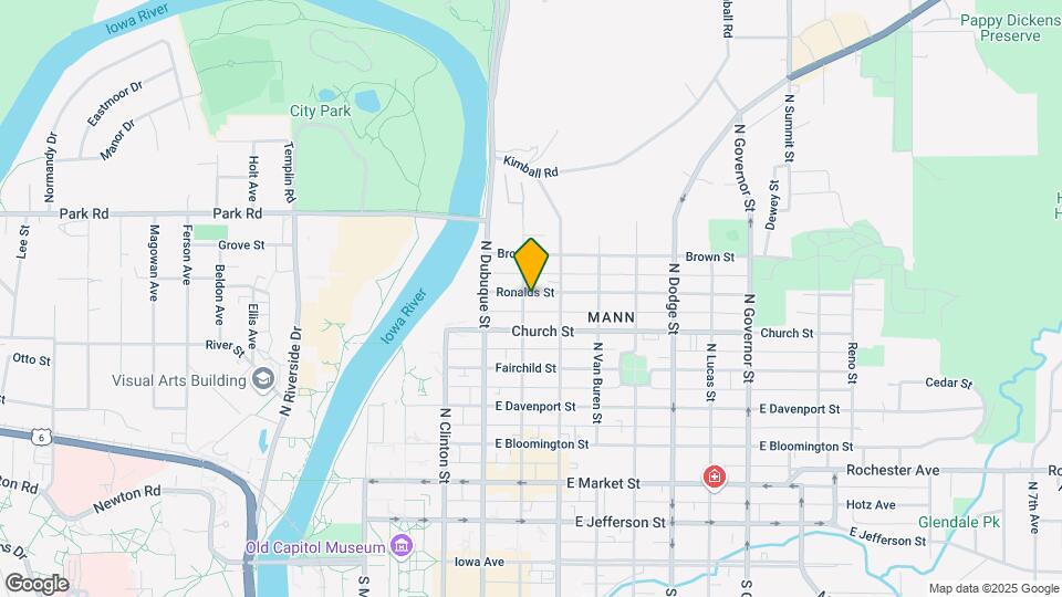 628 N Linn St Map and Location Details