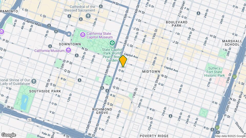 1625 O St Map and Location Details