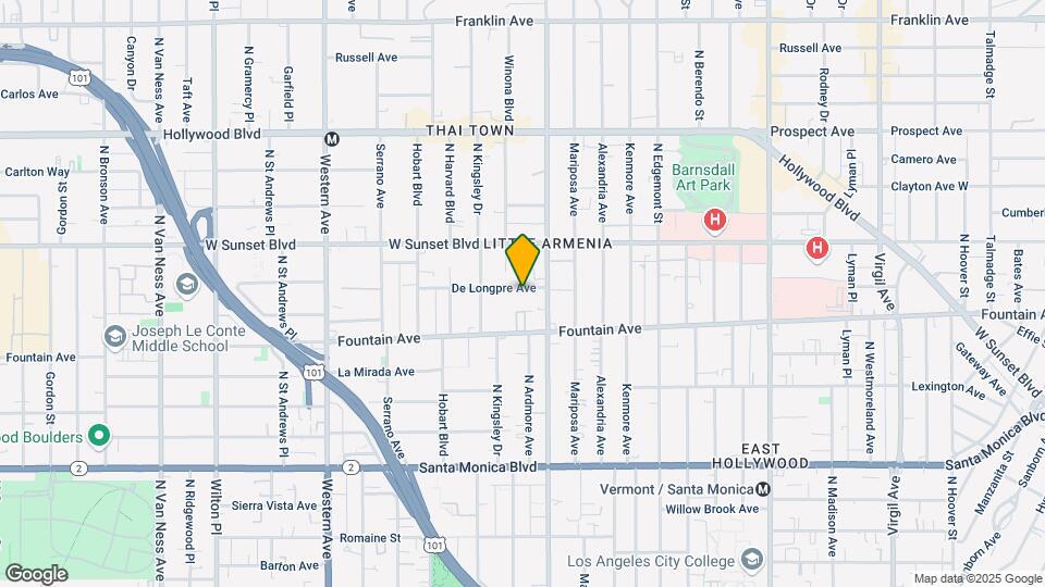 5124 De Longpre Ave Mapa y Detalles de la Ubicación