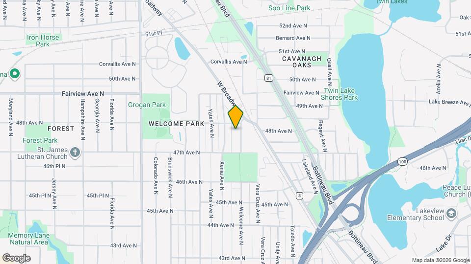 4741 Welcome Ave N Map and Location Details