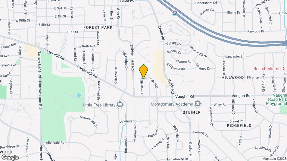 1821 Grove Hill Ln Map and Location Details