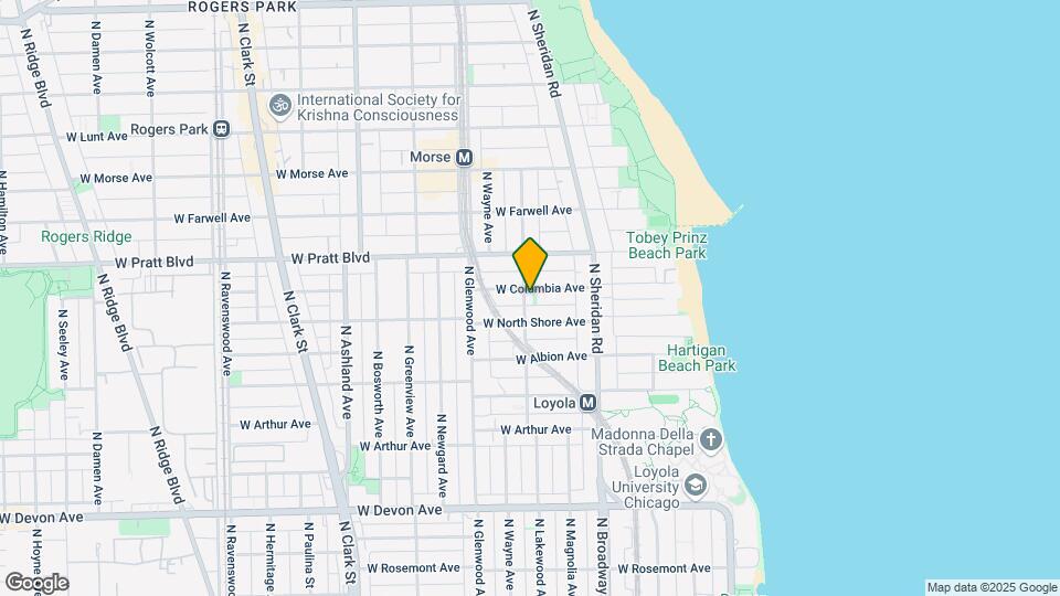 6719 N Lakewood Ave, Unit 1 Map and Location Details