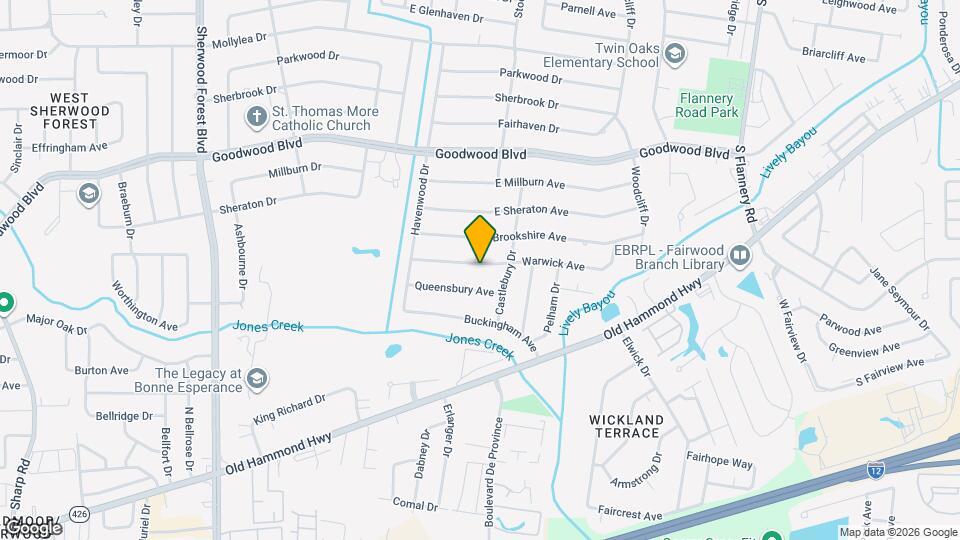 12360 Warwick Ave Map and Location Details