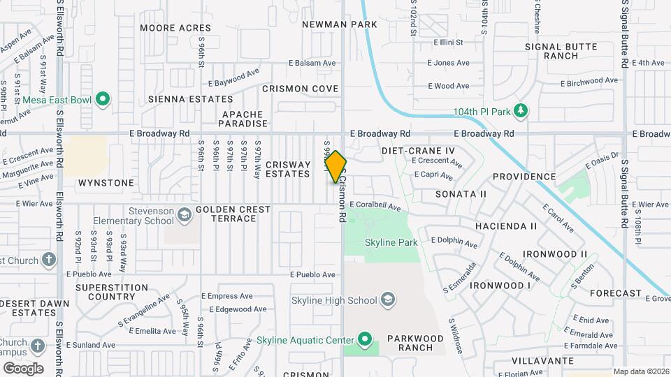 526 S Crismon Rd Mapa y Detalles de la Ubicación
