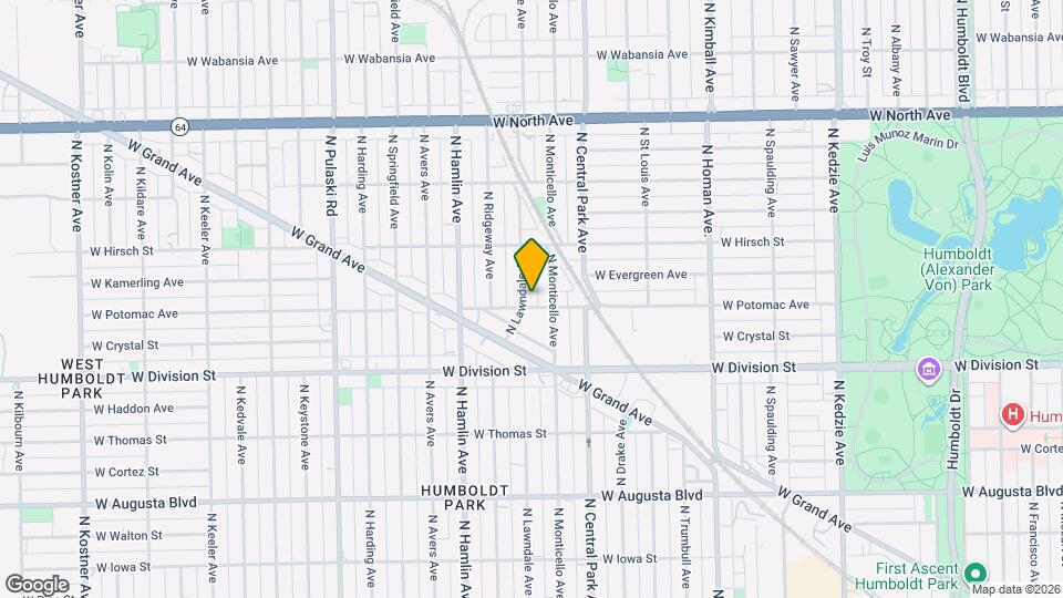 1307 N Lawndale Ave Map and Location Details