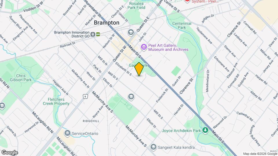 50 Elizabeth St S Map and Location Details