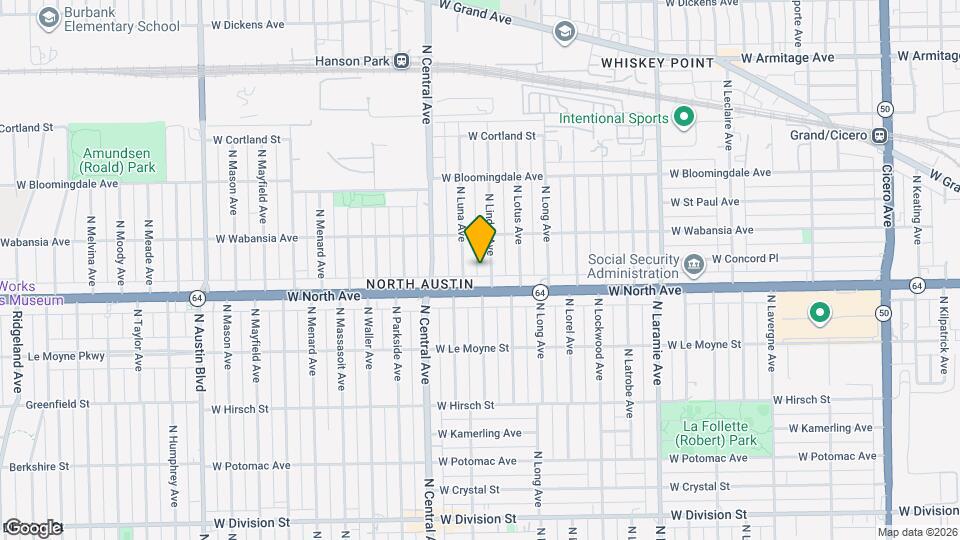 1632 N Linder Ave Map and Location Details