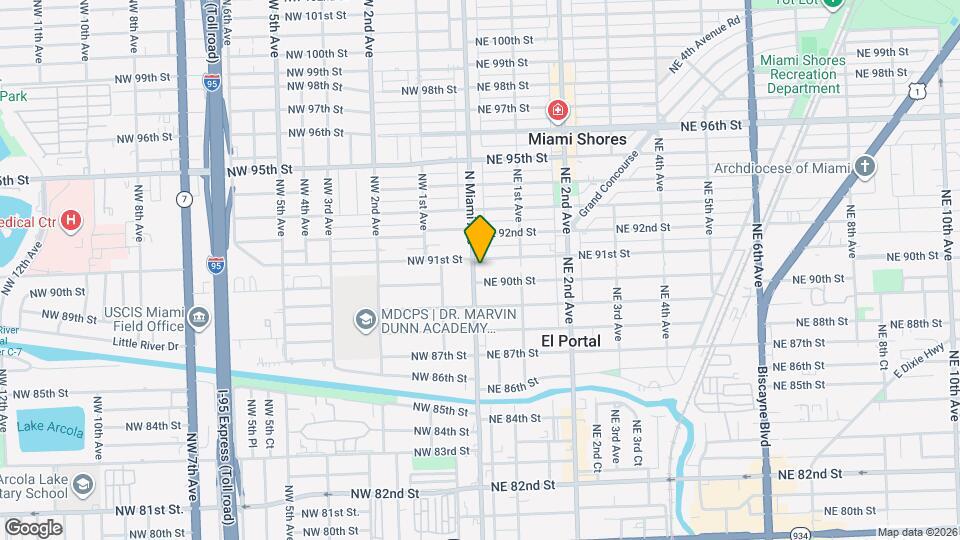 9021 N Miami Ave Map and Location Details