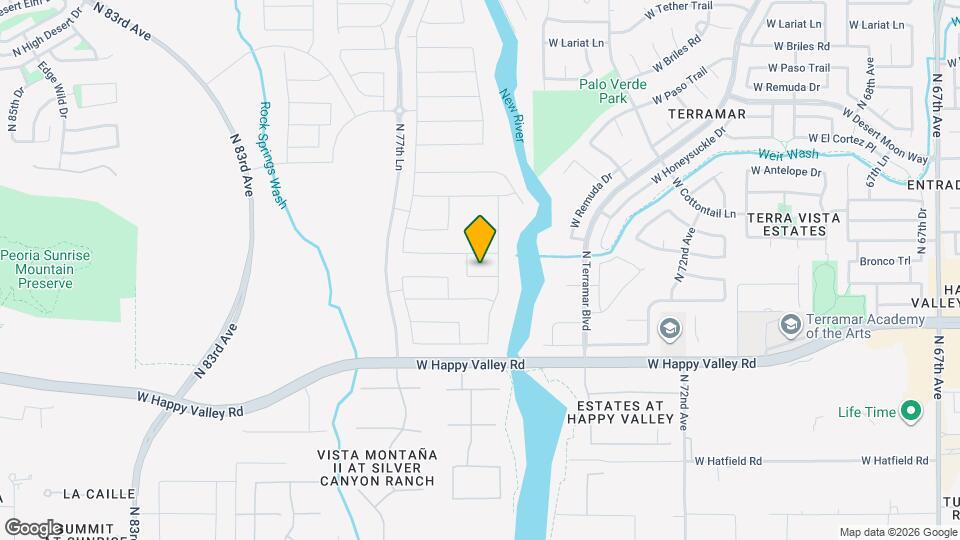 7598 W Smoketree Dr Map and Location Details