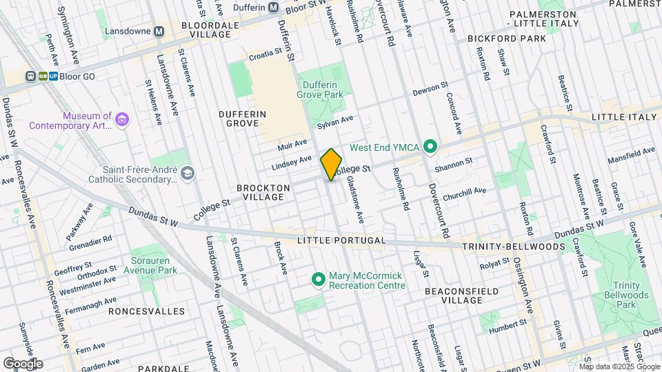 723-723 Dufferin St Map and Location Details