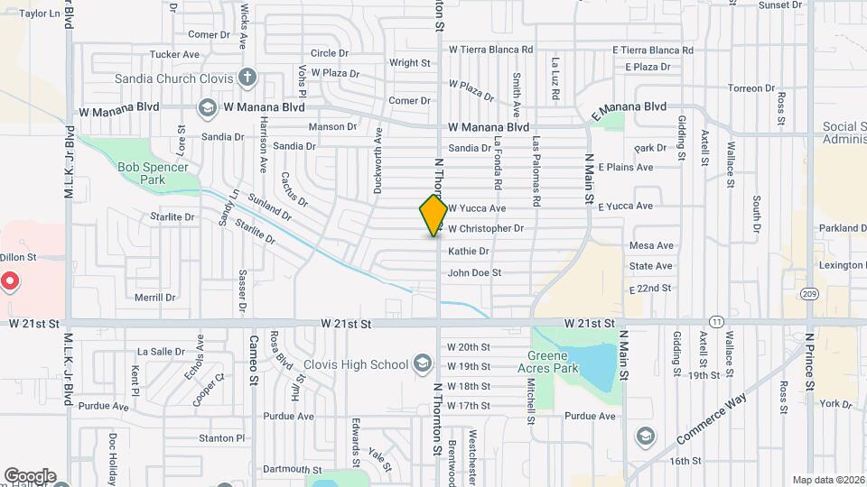 2300 N Thornton St Map and Location Details