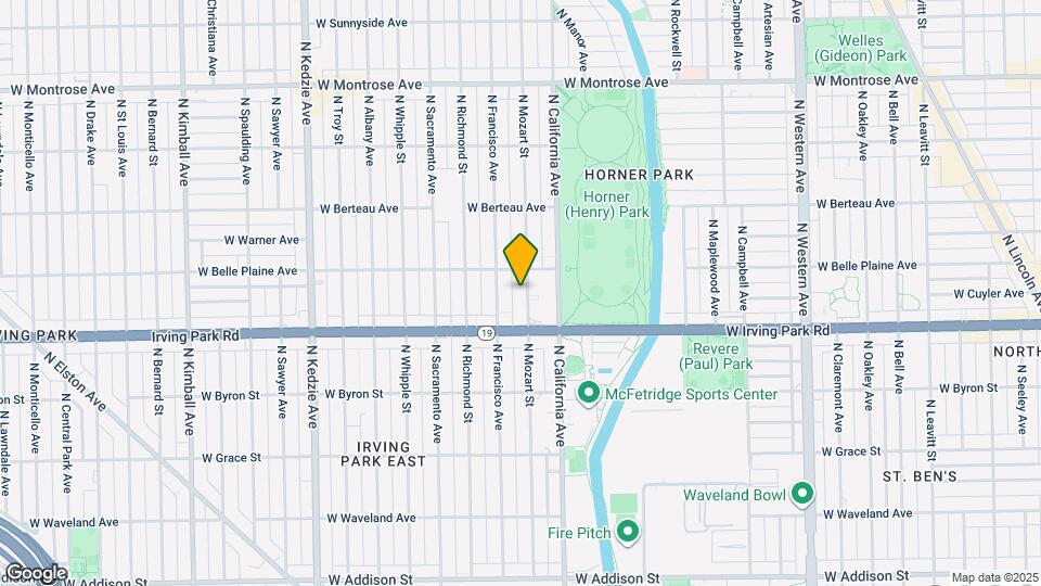 4036 N Mozart St, Unit G Map and Location Details