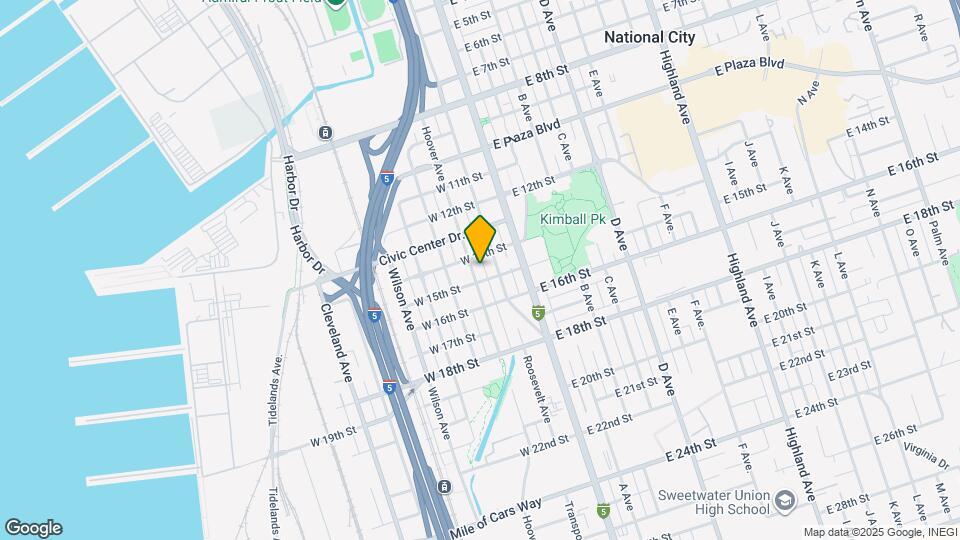 1427 Hoover Ave Map and Location Details