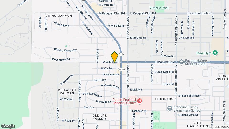 225 W Vista Chino Map and Location Details