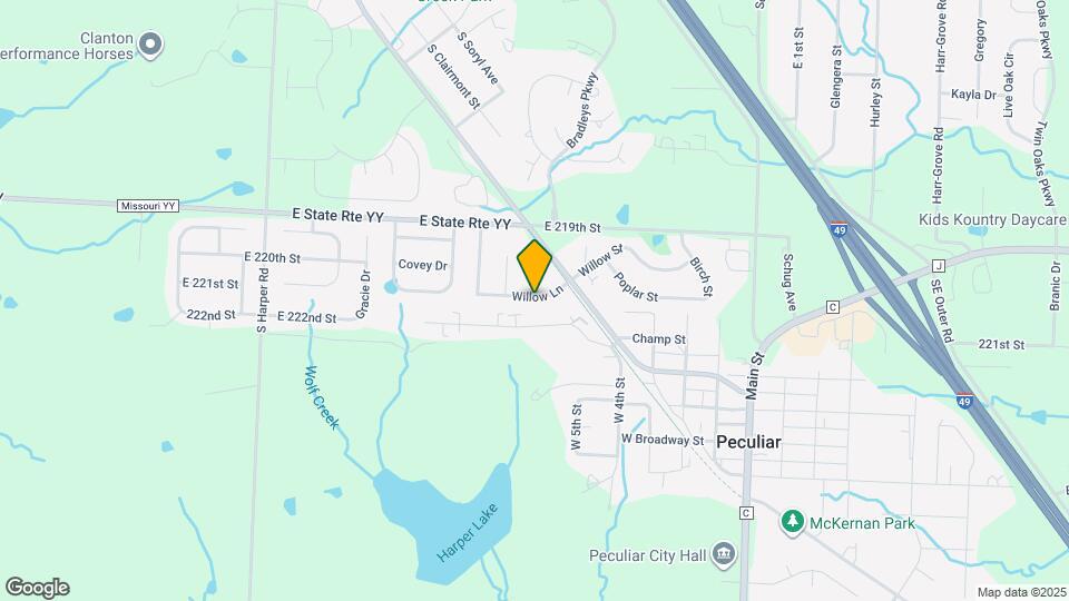 617 Willow Ln Map and Location Details